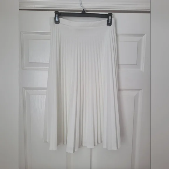 White Vintage Devon Midi Women's Skirt Size S-M - Picture 2 of 8